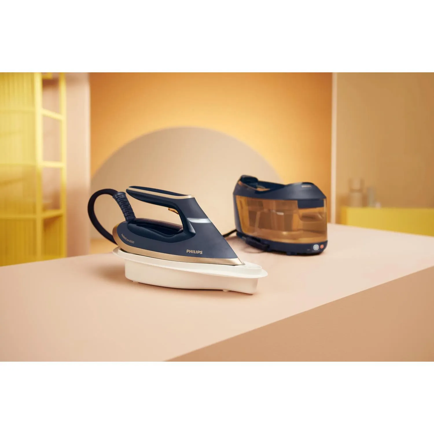 Philips PerfectCare 6000 Series PSG6066/20 Steam Generator Iron, 2400W, 8 bar, 1.8L, Black Brown