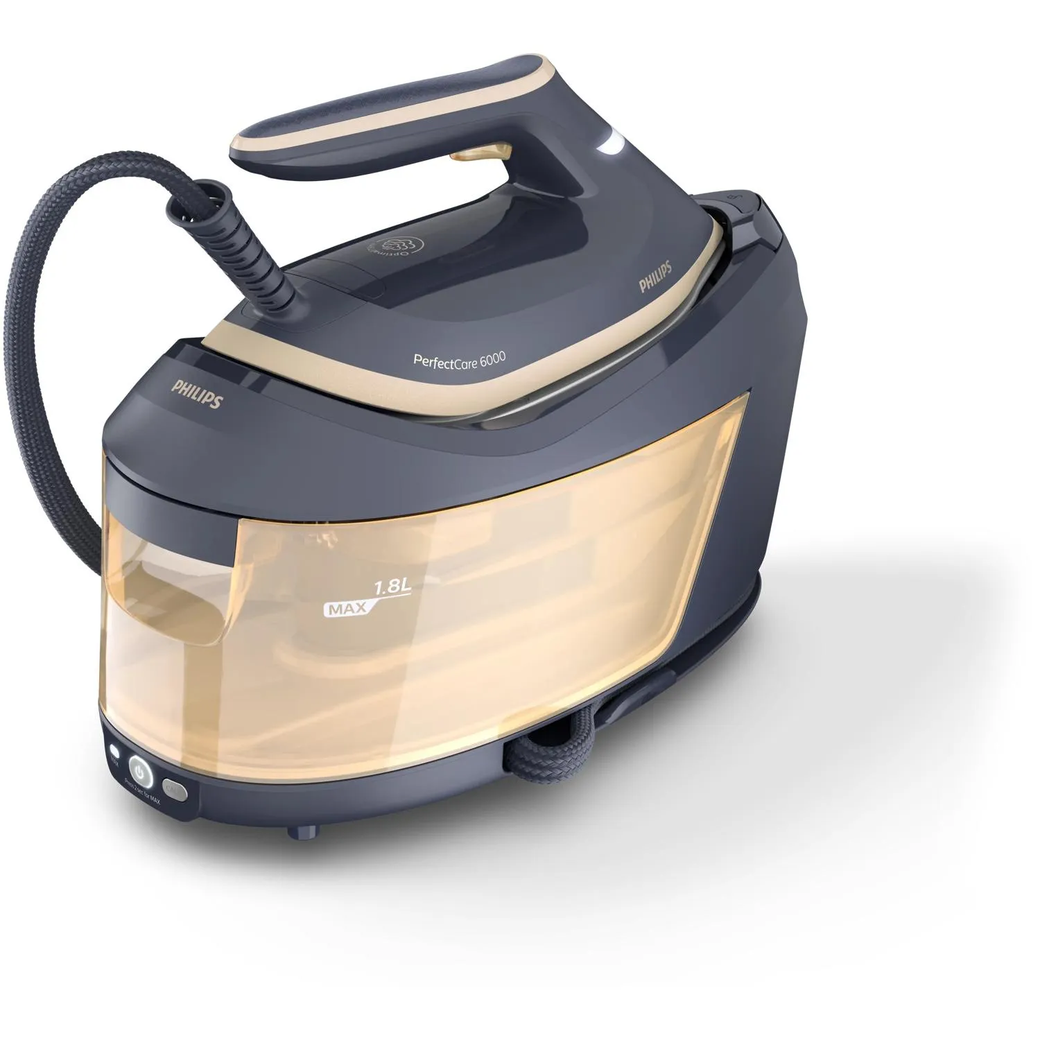 Philips PerfectCare 6000 Series PSG6066/20 Steam Generator Iron, 2400W, 8 bar, 1.8L, Black Brown