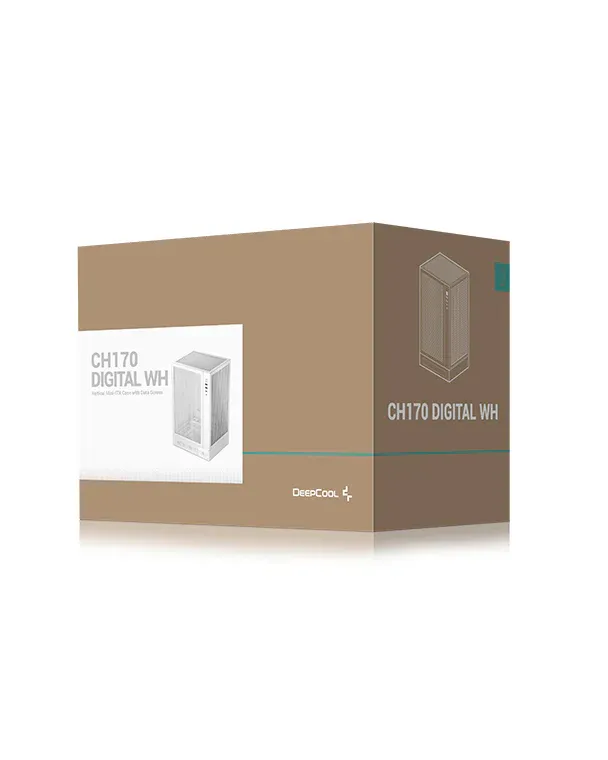 Deepcool CH170 DIGITAL - Mid Tower case, White