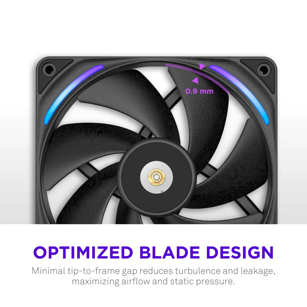NZXT F280X PWM RGB Fan, Fluid Dynamic Bearing, 280mm, Black