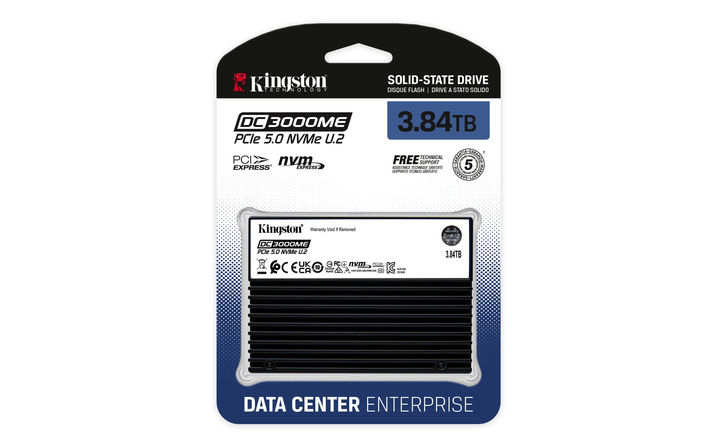 KINGSTON 3.84TB DC3000ME U.2 PCIe 5.0 NVMe TCG Opal Enterprise SSD