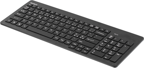 DELTACO tunt tr&aring;dl&ouml;st tangentbord, USB, svart