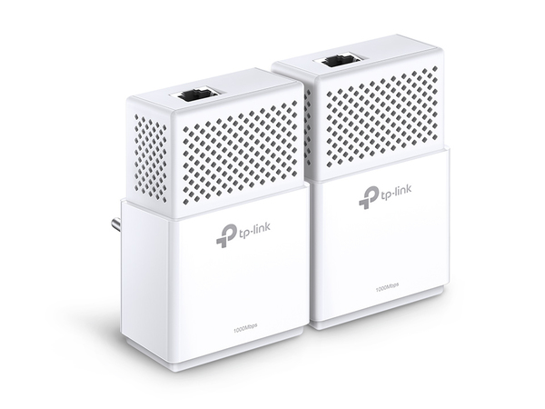 TP-LINK AV1000 Powerline startpaket med tv&aring; adaptrar, Gigabit, vit