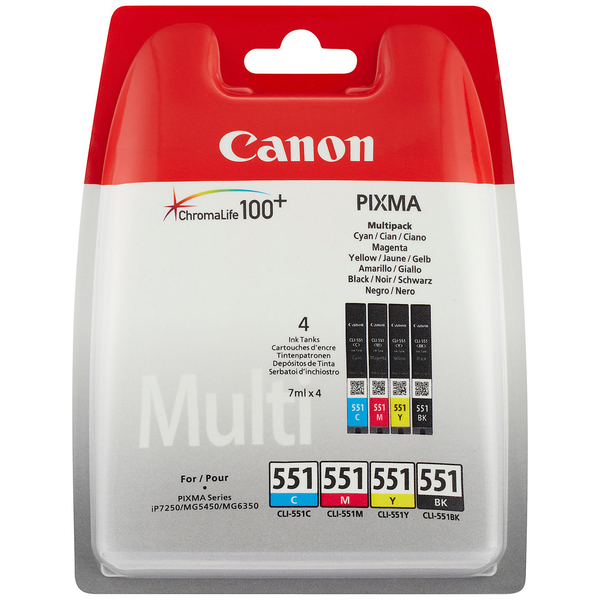 Canon CLI-521 C/M/Y/BK Photo Value Pack - 4 pakettia - 9 ml - musta, keltainen, sinivihre&auml;, magenta - 100 x 150 mm 50 arkki (arkit) kuplapakkaus - mustes&auml;ili&ouml; /