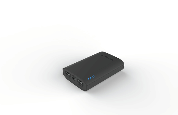 Varavirtal&auml;hde 7500mAh 5V 2USB 2.1A, harmaa