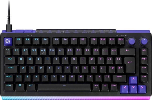 Logitech G512 X 75 Mechanical Gaming Keyboard, Gateron KS-20 Tactile, Black