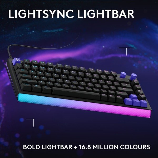 Logitech G512 X 75 -mekaaninen pelin&auml;pp&auml;imist&ouml;, Gateron KS-20 Tactile, musta