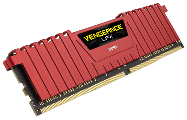Corsair 16 GB (2 x 8GB) Vengeance LPX, DDR4 2133 MHz - memory, red