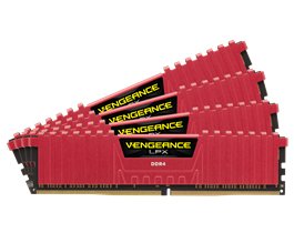 Corsair 16 GB (2 x 8GB) Vengeance LPX, DDR4 2133 MHz - memory, red