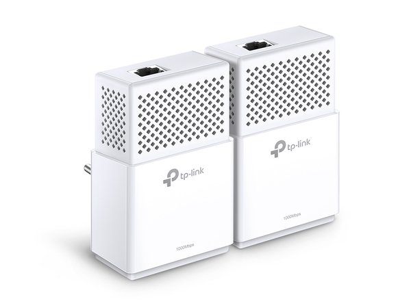 TP-LINK AV1000 Powerline startpaket med tv&aring; adaptrar, Gigabit, vit