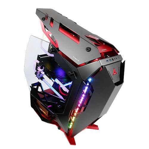 Antec TORQUE, Mid Tower case, window, Black/Red