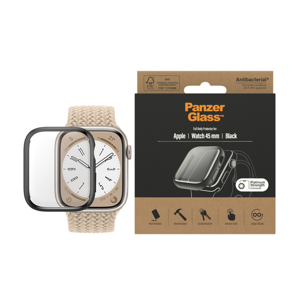 PANZERGLASS FULL BODY APPLE - WATCH 7 (45 MM) BLACK AB