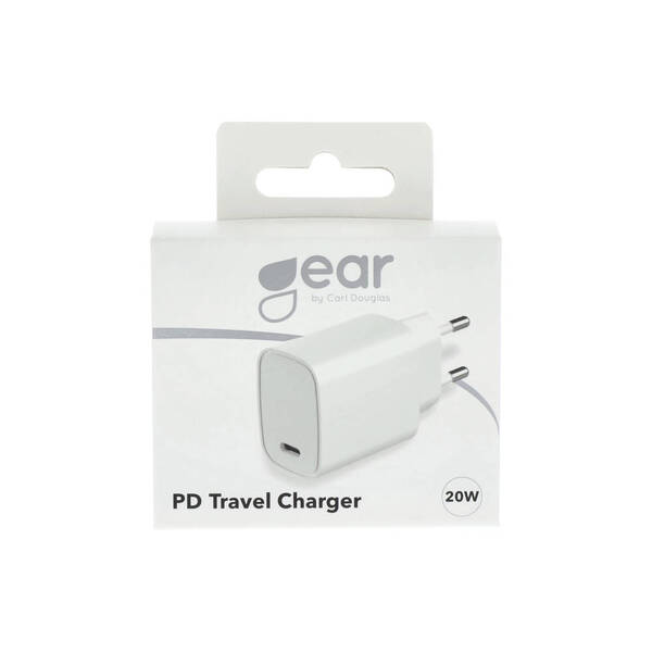 GEAR Charger 220V 1xUSB-C PD 20W White