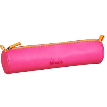 Rhodiarama round pencil case fuchsia