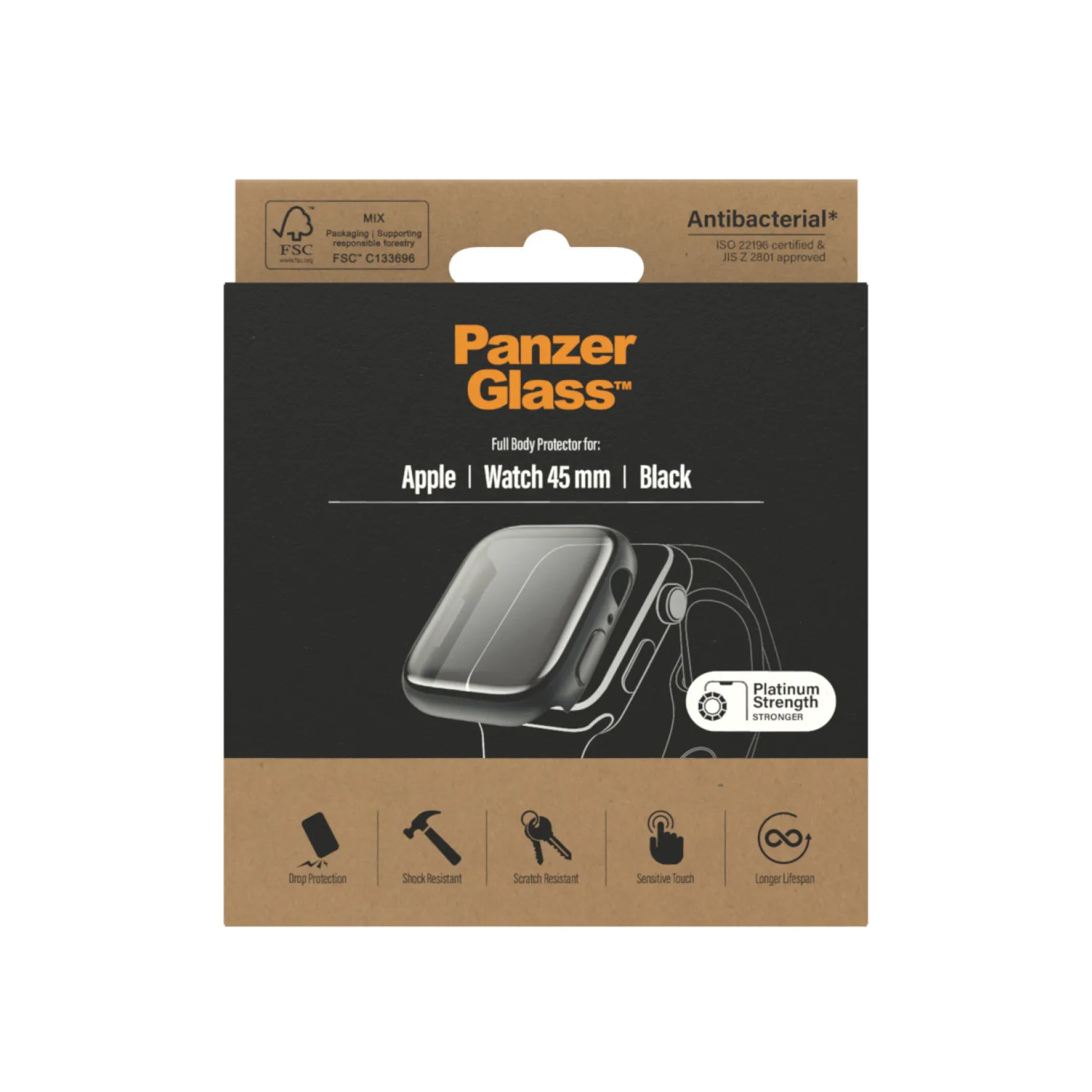 PANZERGLASS FULL BODY APPLE - WATCH 7 (45 MM) BLACK AB