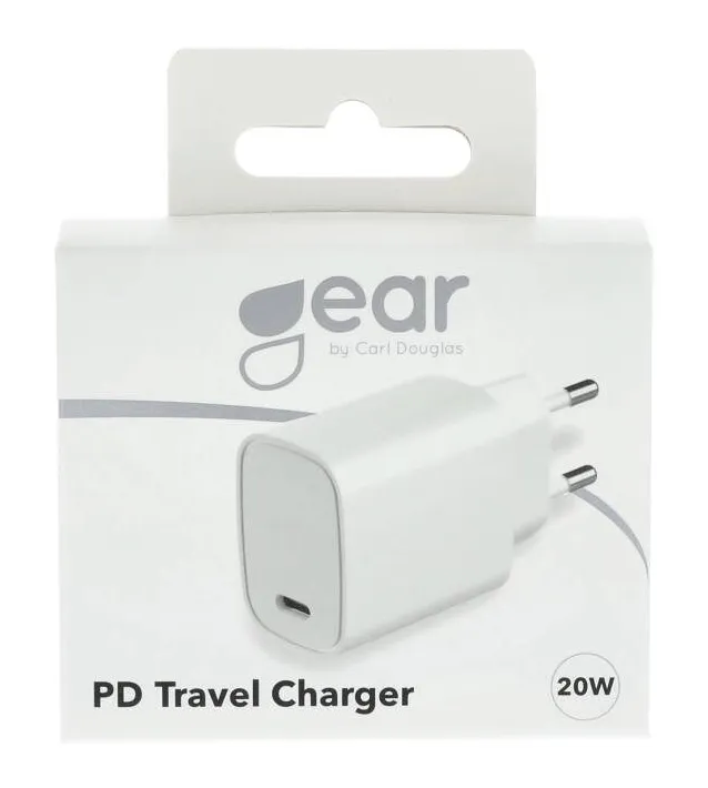 GEAR Charger 220V 1xUSB-C PD 20W White