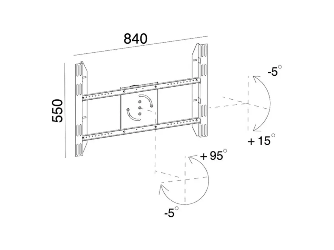 MULTIBRACKETS Public Display Stand Single Screen Mount Silver 40kg 200x200-800x400