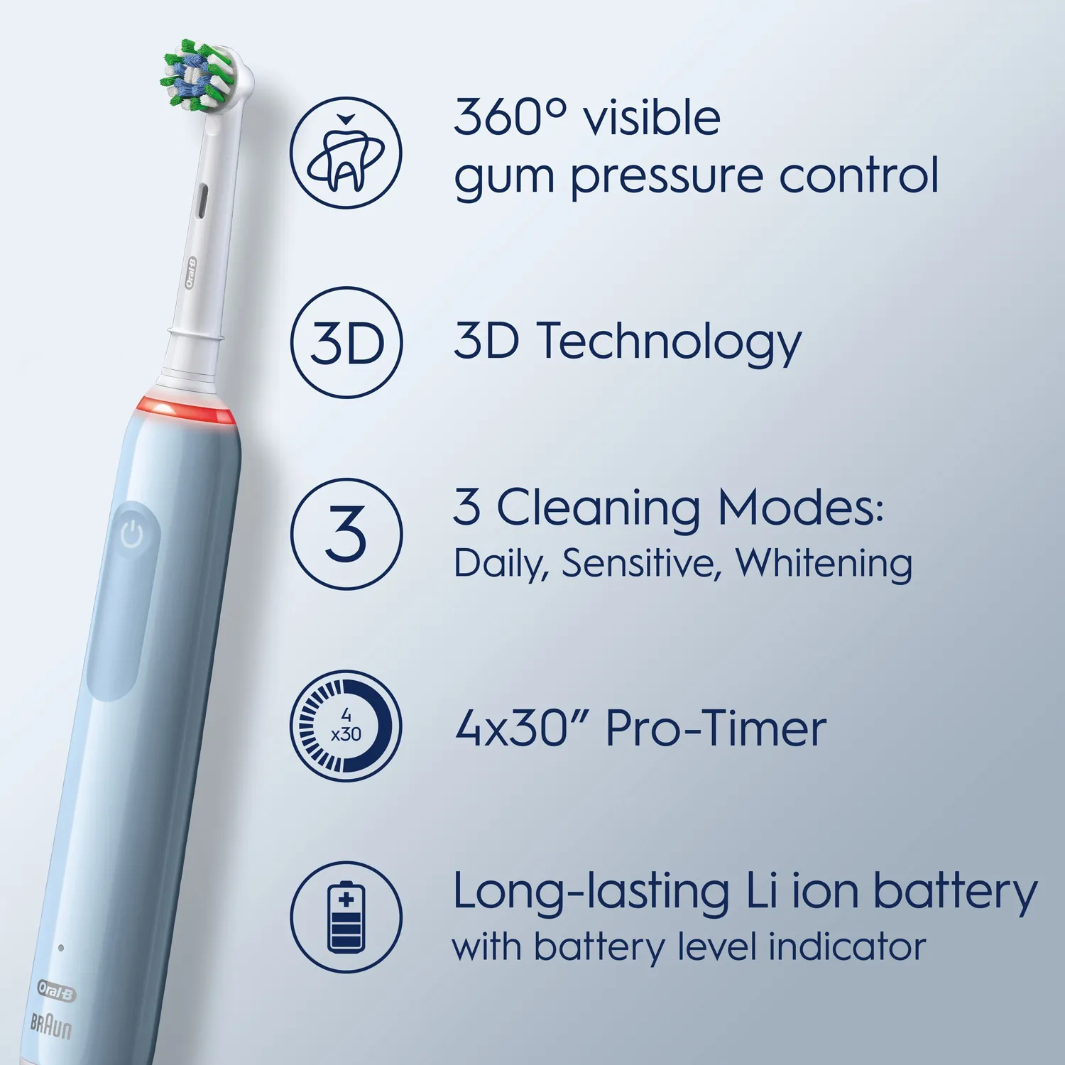Oral-B Pro3 + Extra Refill -sähköhammasharja, sininen