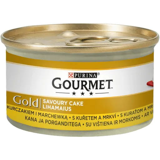 Purina Gourmet Gold Savoury Cake with Chicken and Carrot, Kissan m&auml;rk&auml;ruoka, Adult, 85 g