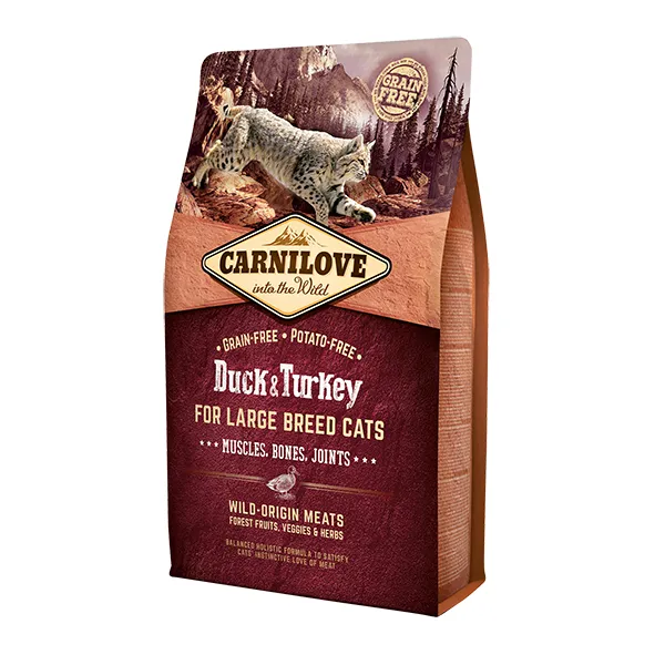 Carnilove Adult Large Breed Duck & Turkey, Dry food for cats, 2kg