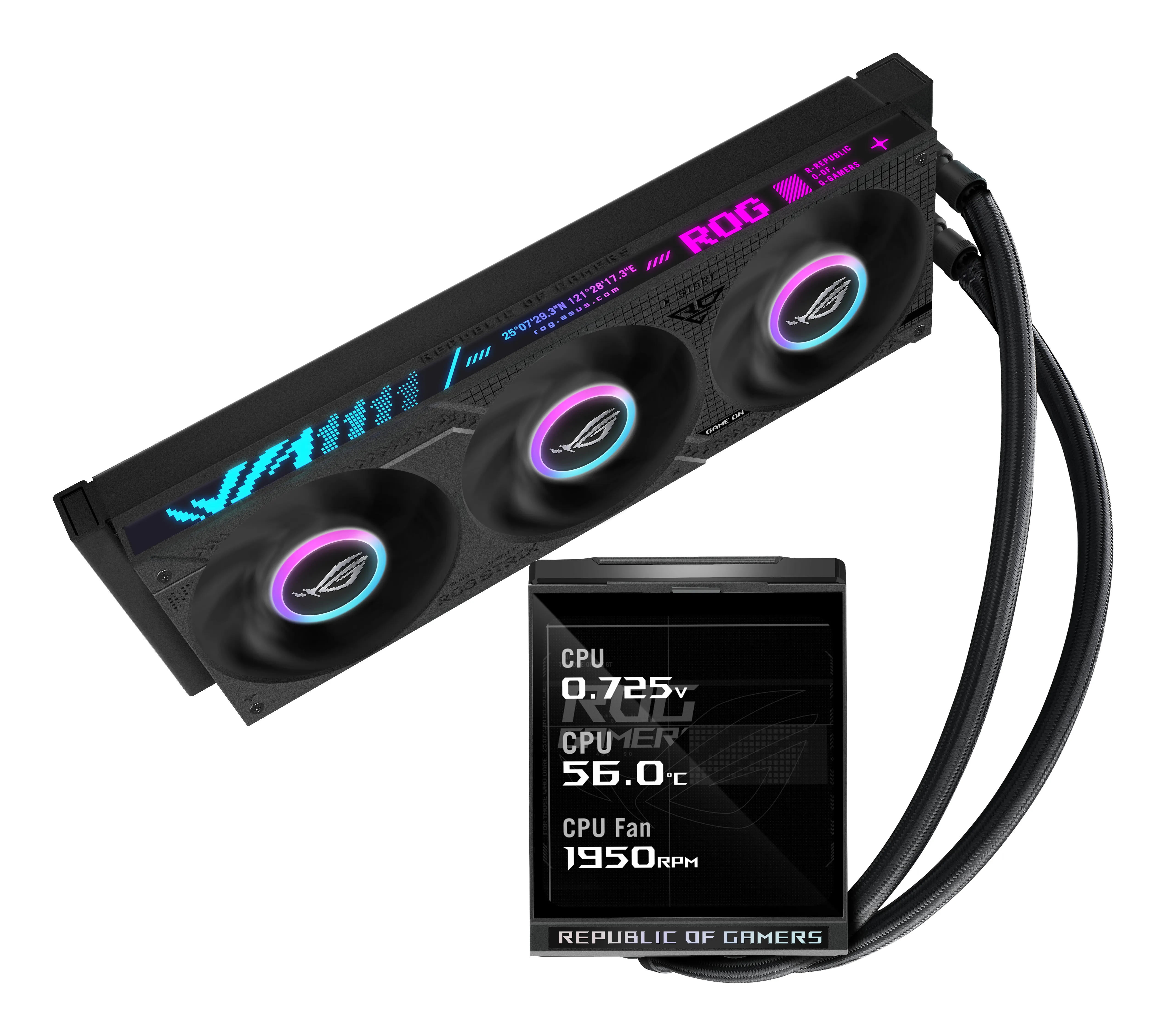 CPU liquid cooler ASUS ROG Strix LC IV 360 ARGB LCD, Black