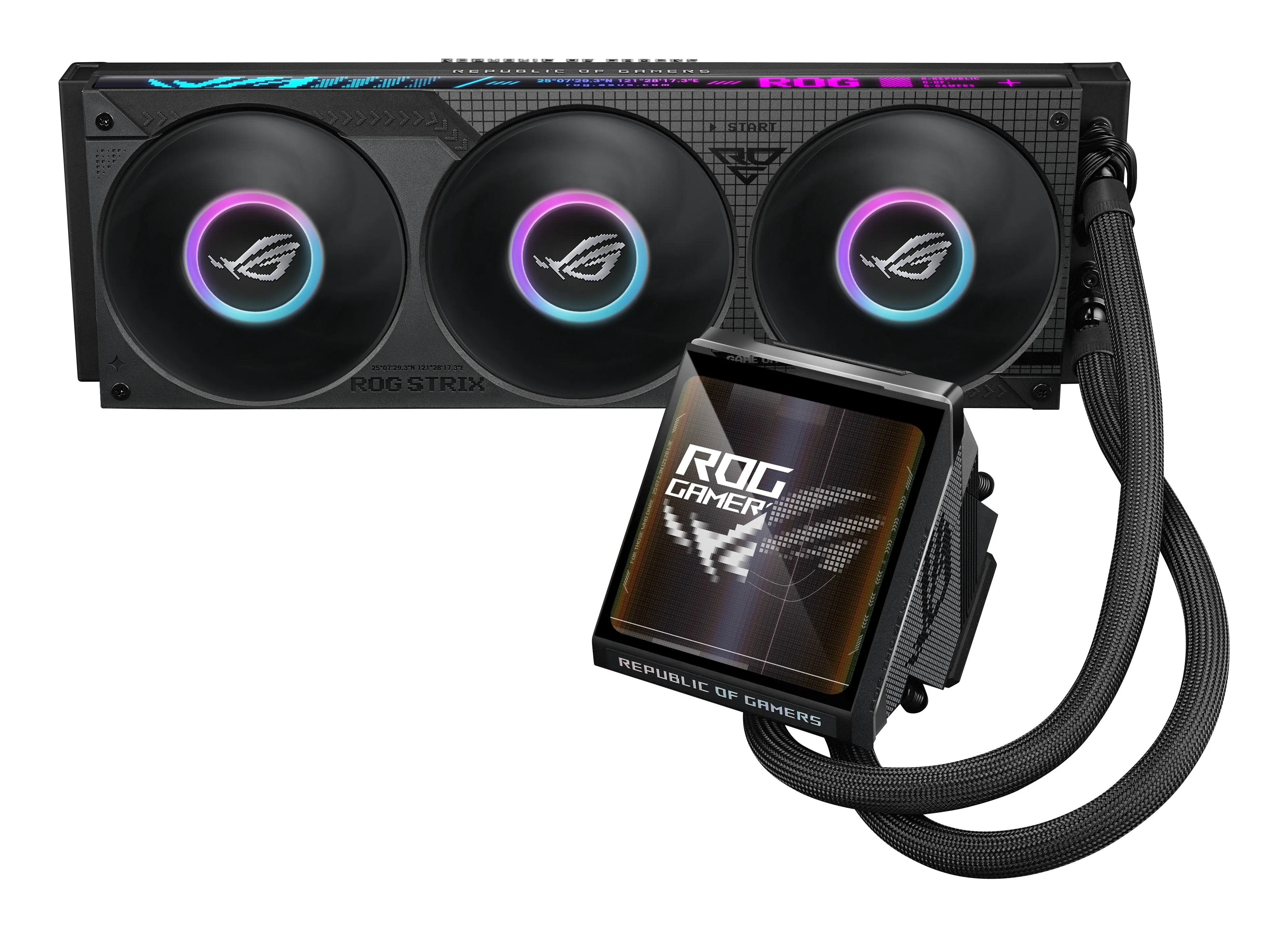 CPU liquid cooler ASUS ROG Strix LC IV 360 ARGB LCD, Black