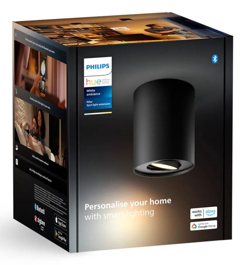 PHILIPS PILLAR HUE EXT. SPOT SINGLE SPOT BLACK 1