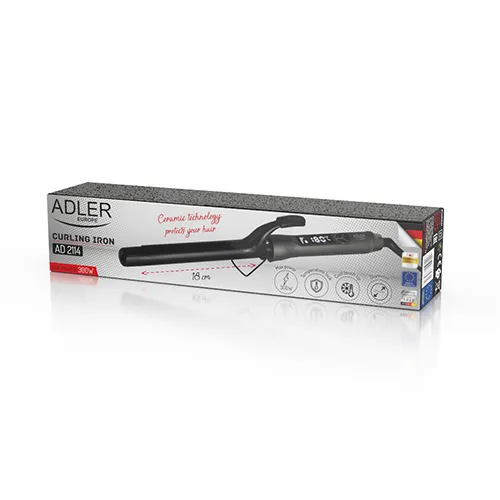 Adler AD 2114 25mm Hair Curler, Warm Grey
