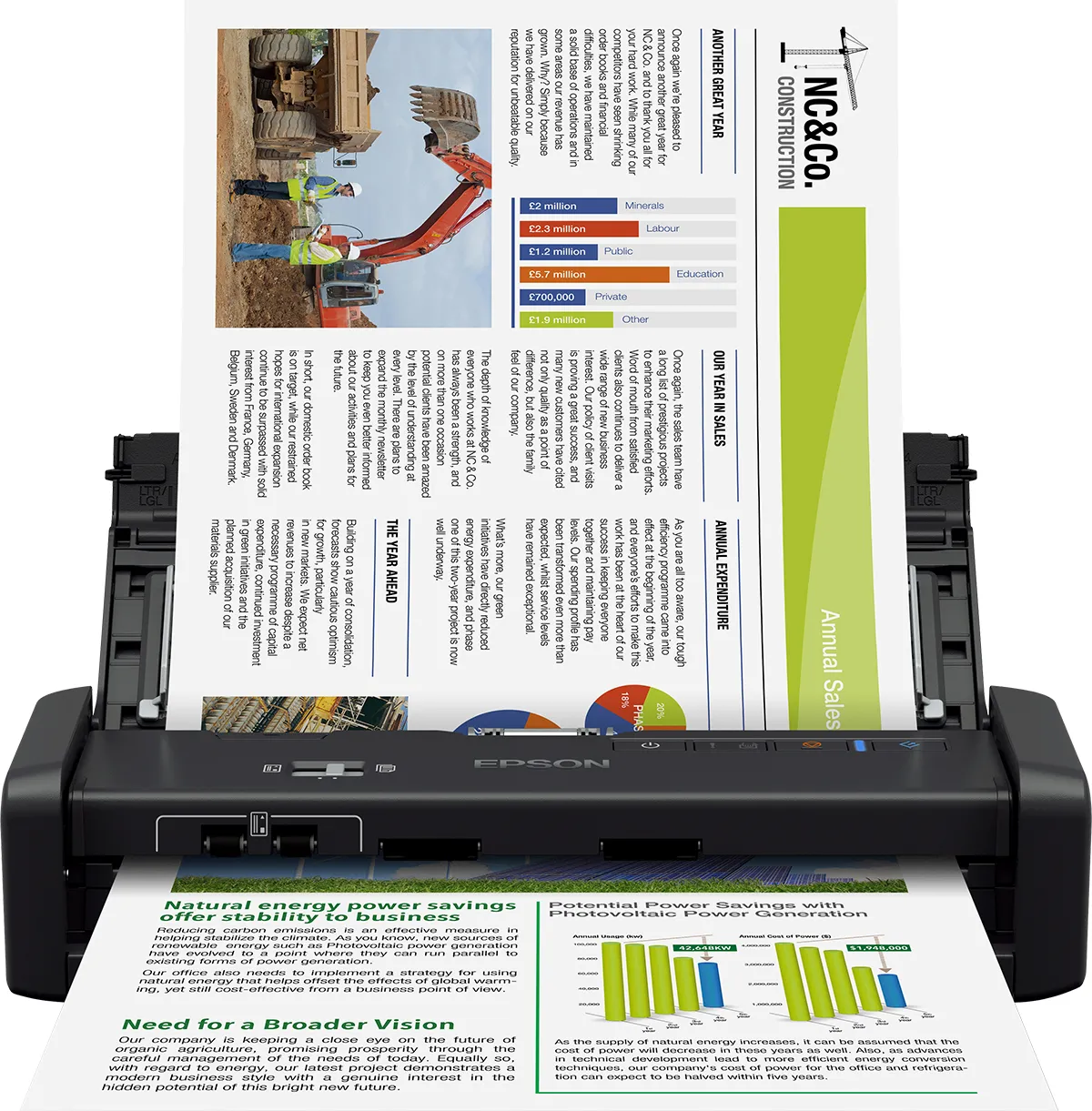Epson WorkForce DS-360W Power PDF Scanner