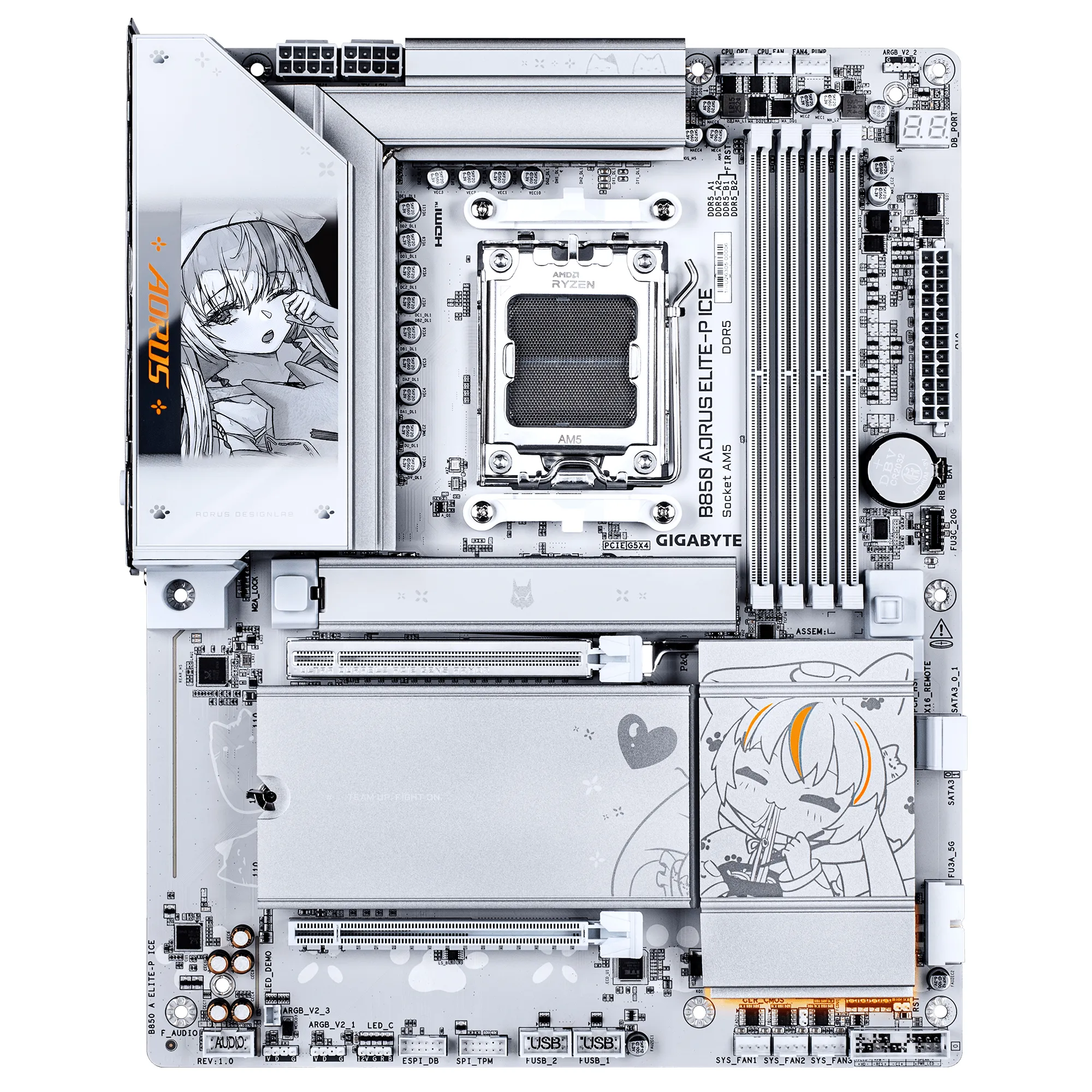 Gigabyte B850 A ELITE-P ICE WiFi 7 AM5 ATX -emolevy