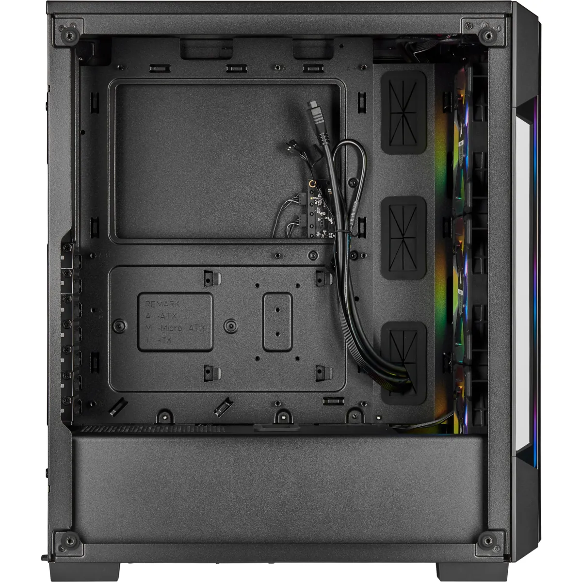 CORSAIR iCUE 220T Midi-Tower Case with window and RGB lighting, Black