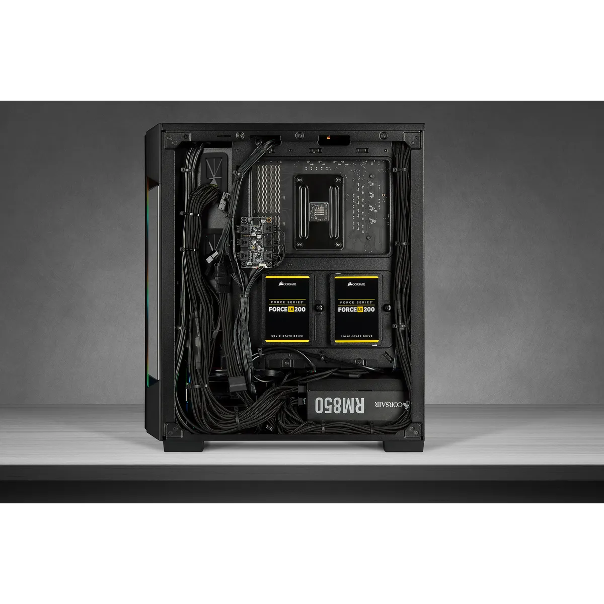 CORSAIR iCUE 220T Midi-Tower Case with window and RGB lighting, Black