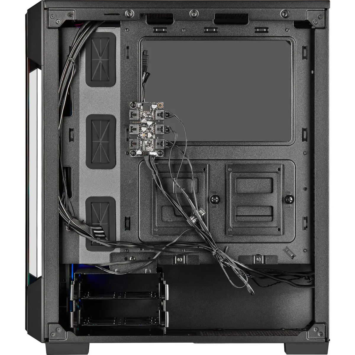 CORSAIR iCUE 220T Midi-Tower Case with window and RGB lighting, Black