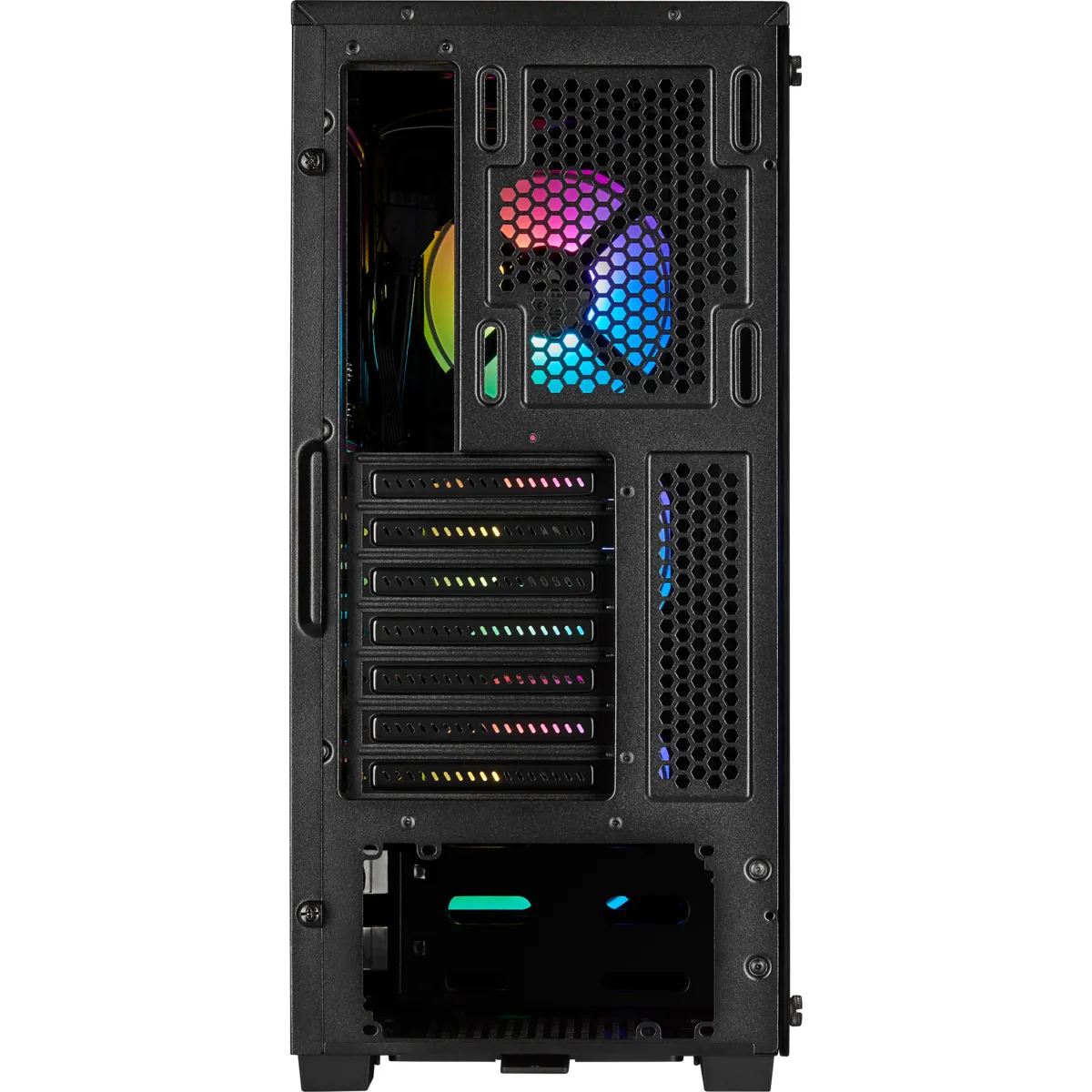 CORSAIR iCUE 220T Midi-Tower Case with window and RGB lighting, Black