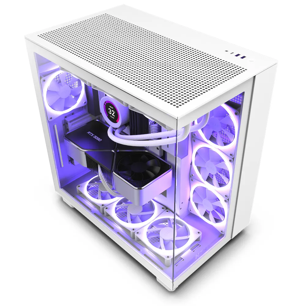 NZXT H9 All white - miditower chassi, Vit