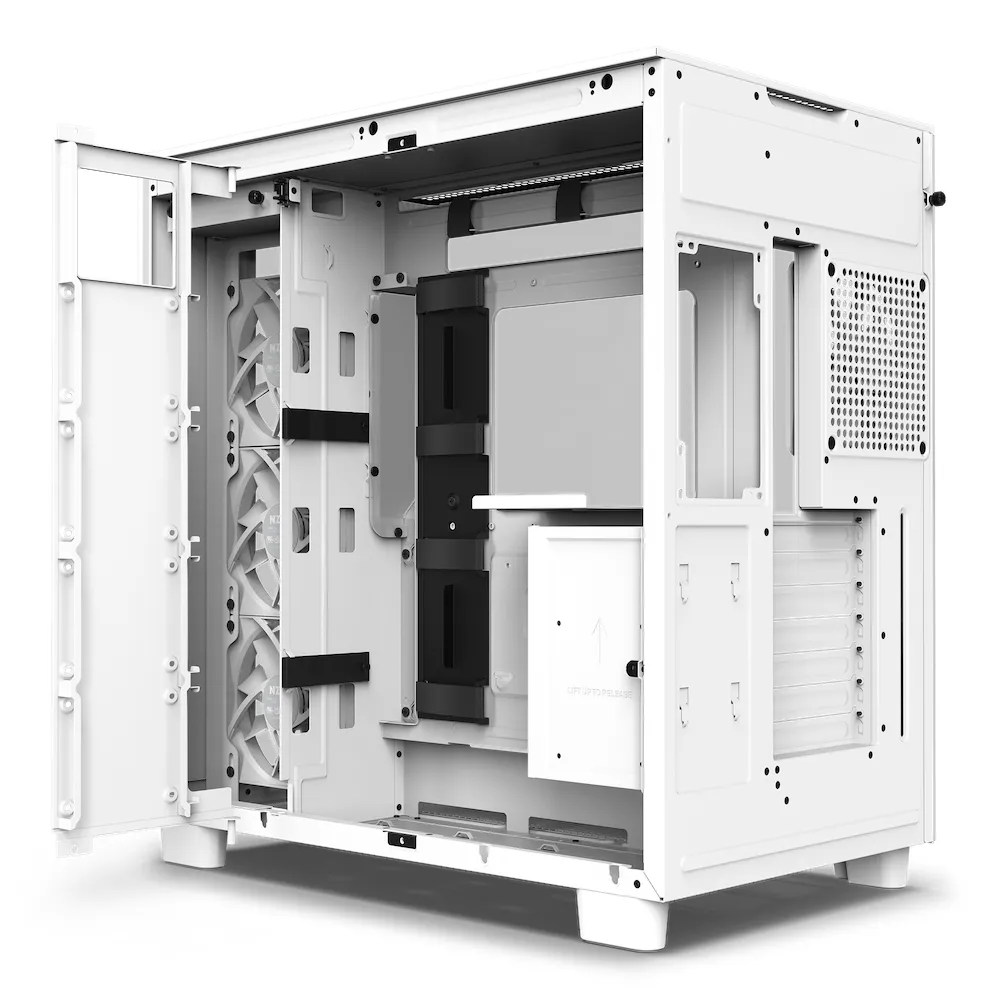 NZXT H9 All white - miditower chassi, Vit