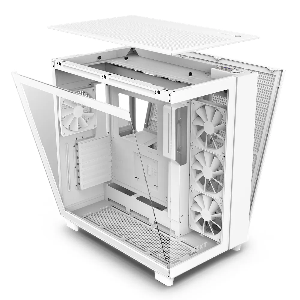 NZXT H9 All white - miditower chassi, Vit