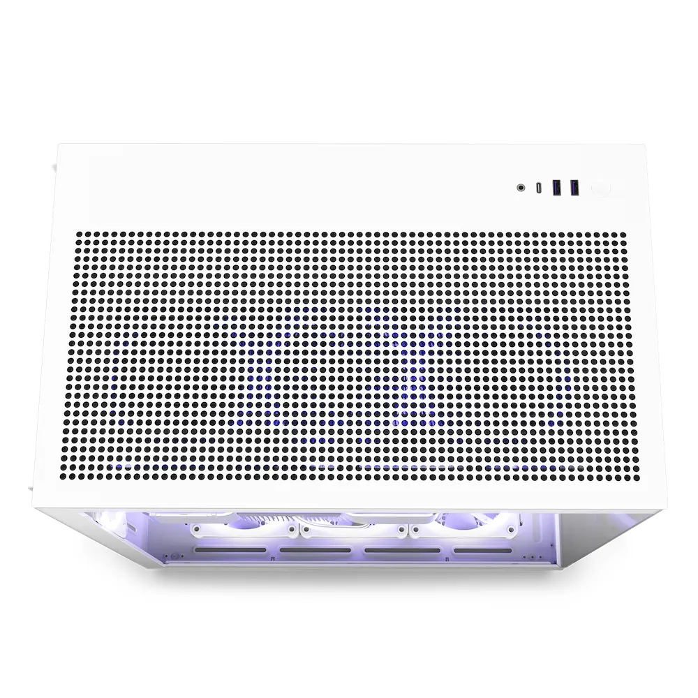 NZXT H9 Flow -miditornikotelo ikkunalla, valkoinen