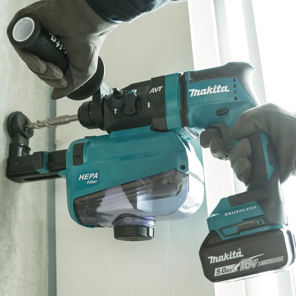 Makita Cordless Hammer DHR182ZU, 18 Volt, hammer drill (blue / black, Bluetooth, without battery and charger)