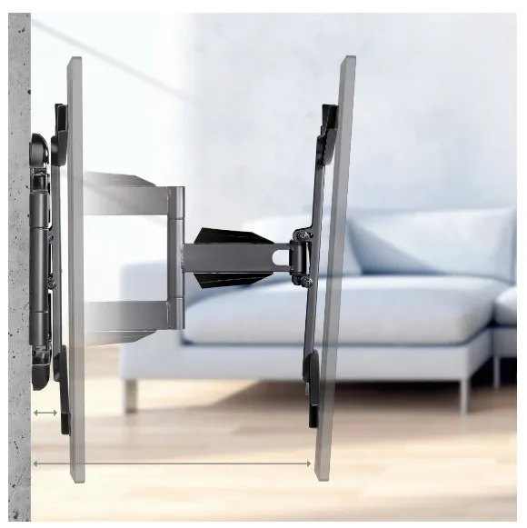 HAMA TV Wall Bracket Full Motion VESA up to 600x500 75&quot; Black