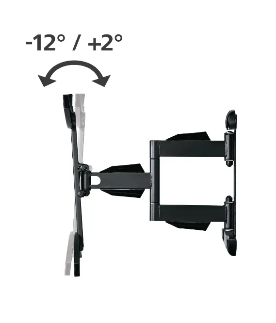 HAMA TV Wall Bracket Full Motion VESA up to 600x500 75&quot; Black