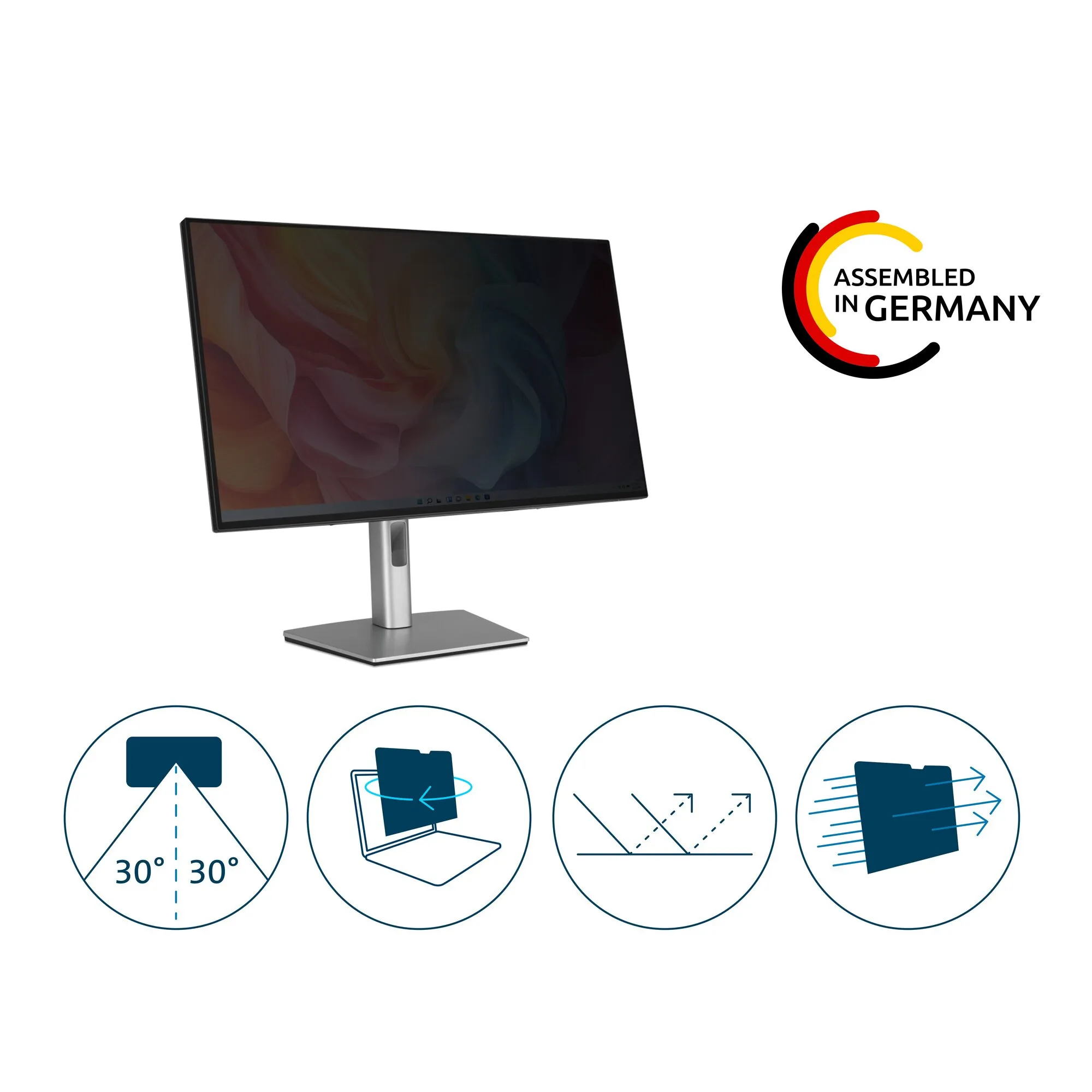 Kensington High Clarity 27" 2-way Universal Touchscreen Privacy Filter, 16:9