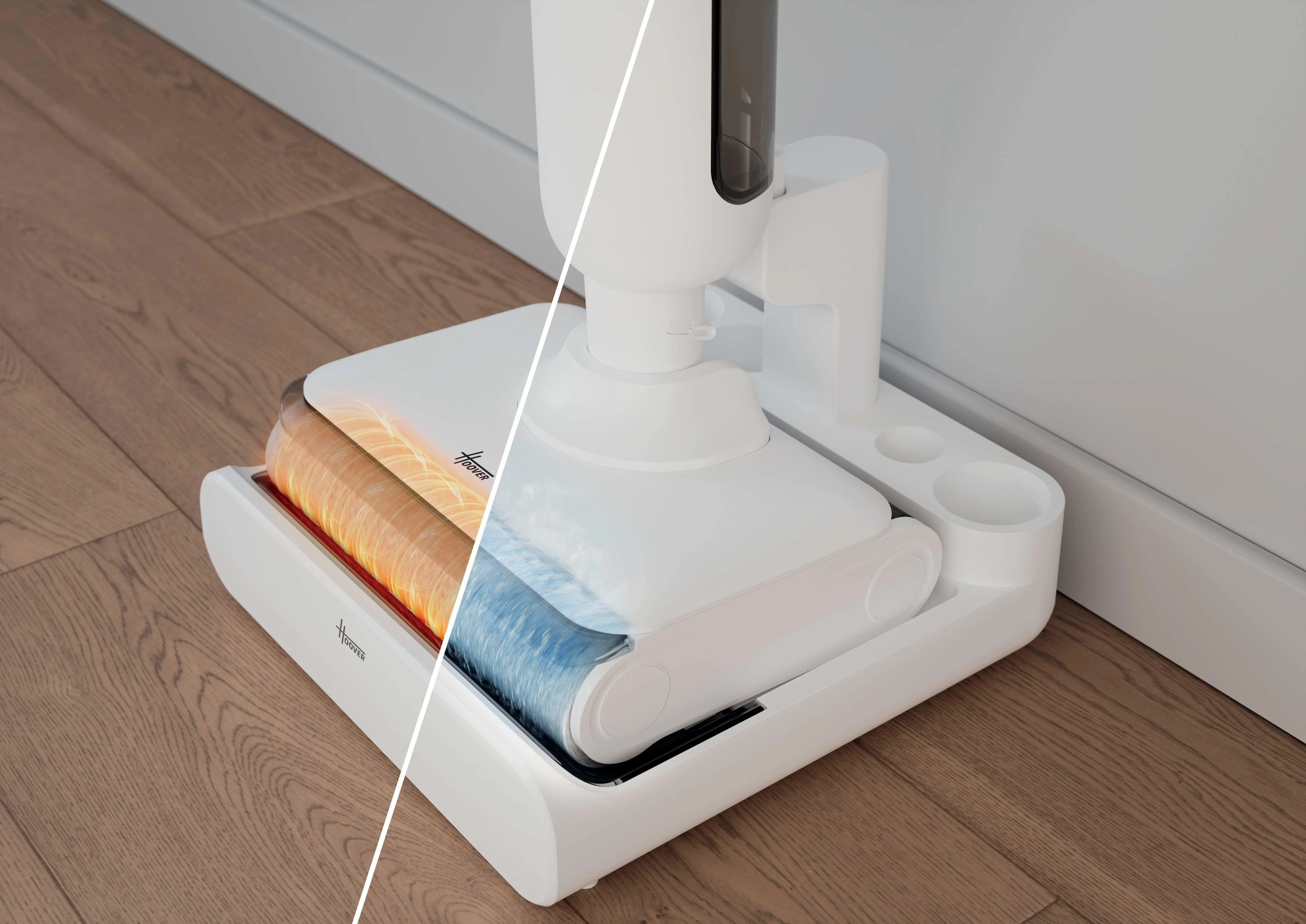 HOOVER HW400 011 Wet and dry vacuum cleaner, White/Silver