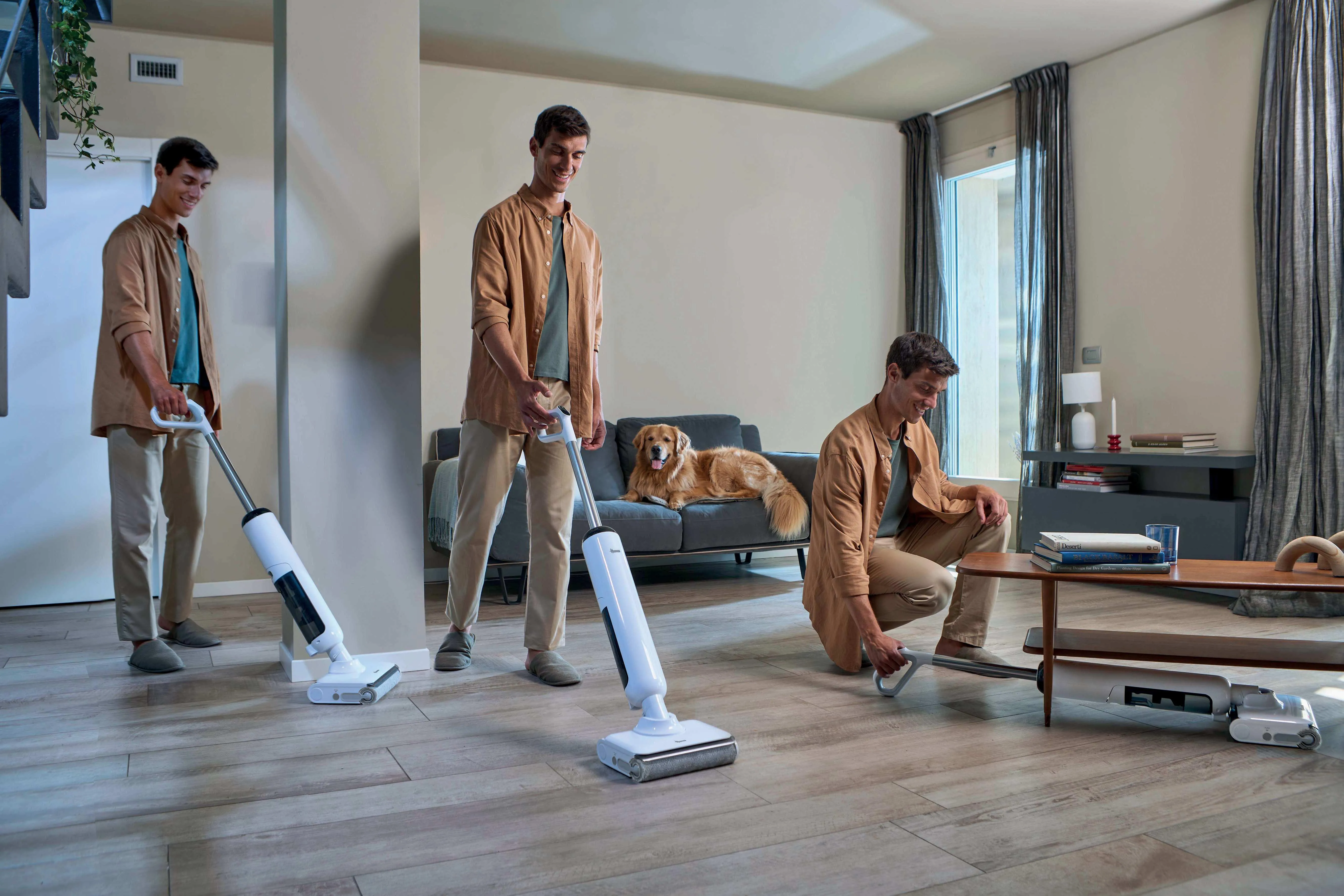 HOOVER HW400 011 Wet and dry vacuum cleaner, White/Silver