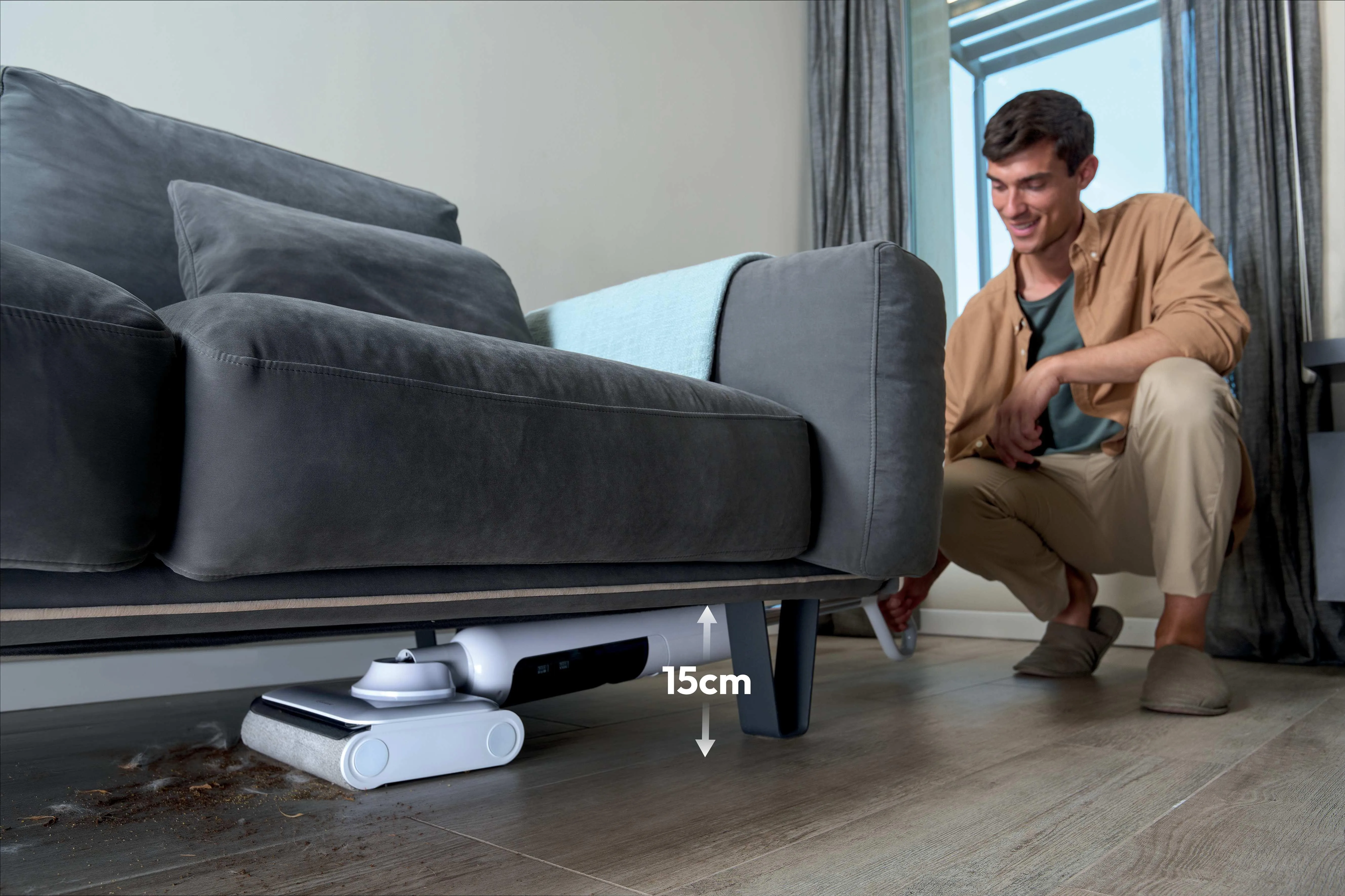 HOOVER HW400 011 Wet and dry vacuum cleaner, White/Silver