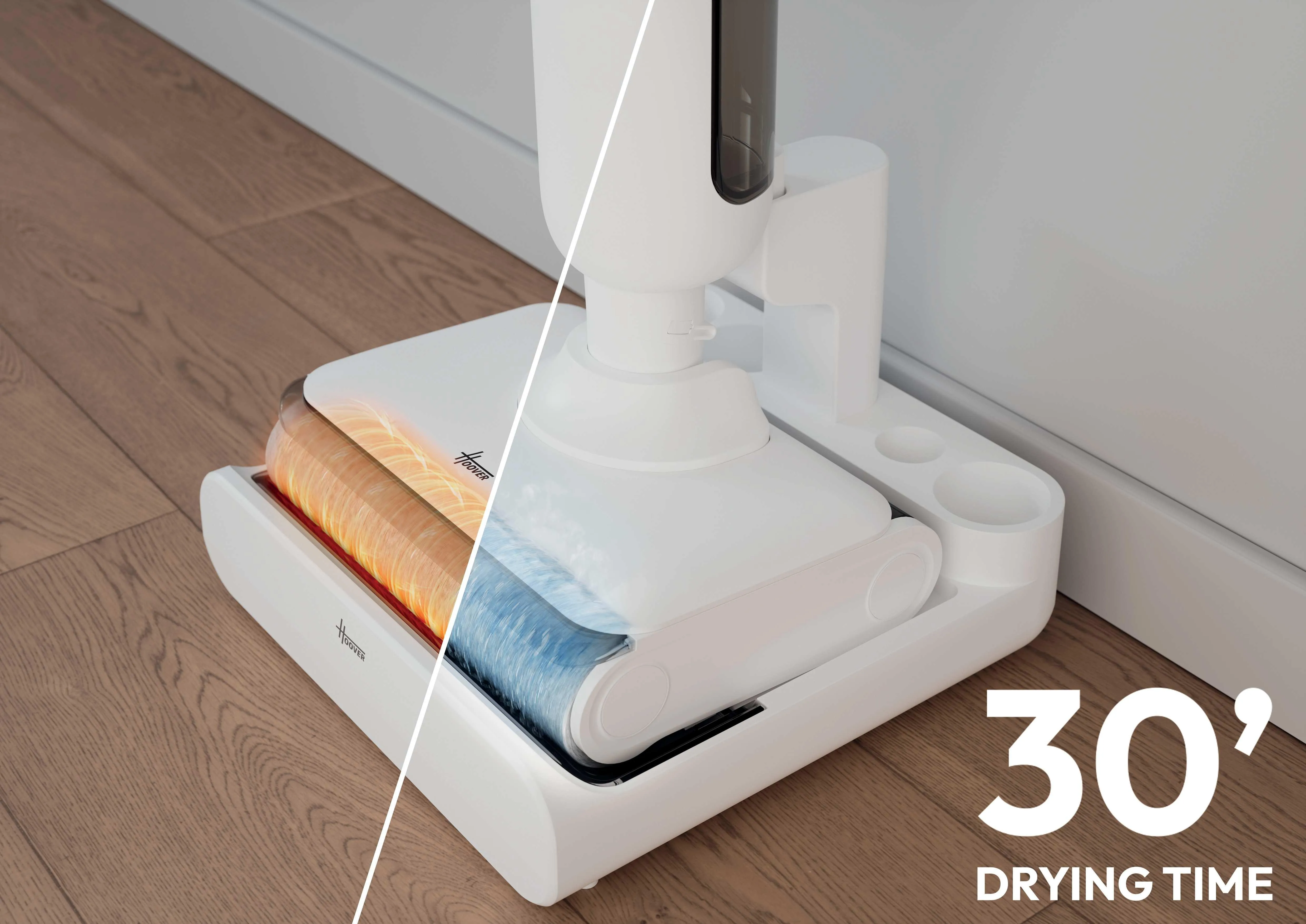 HOOVER HW400 011 Wet and dry vacuum cleaner, White/Silver