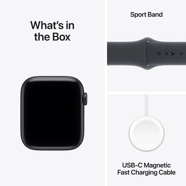 Apple Watch SE 3 (GPS) 44 mm keskiy&ouml; alumiinikuori ja urheiluranneke, S/M
