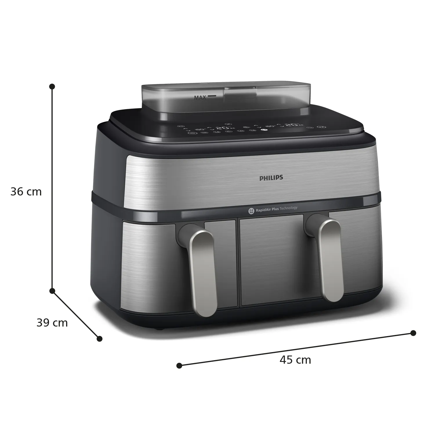 Philips 5000 Series NA555/00, 9L, 1.4 kg, 2750W, air fryer, Black