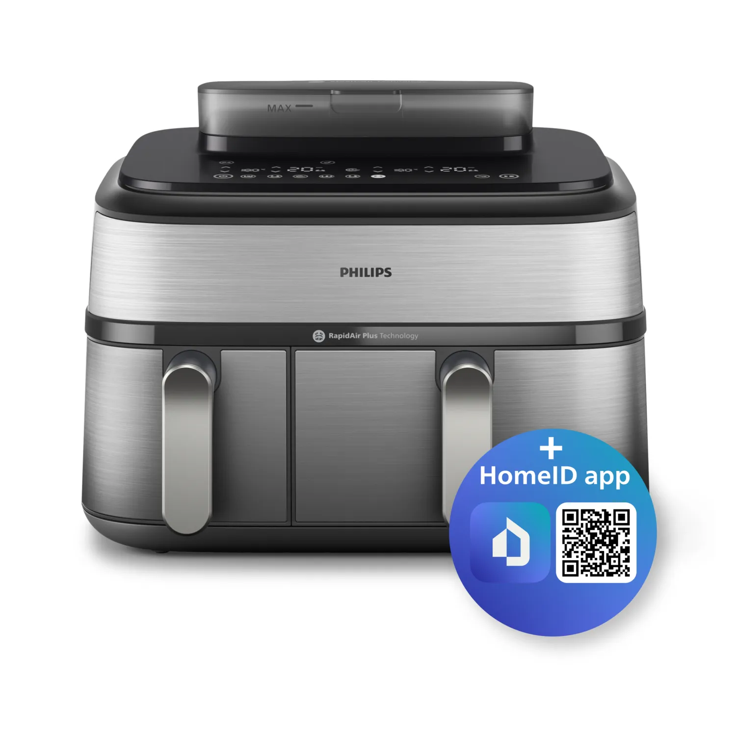 Philips 5000 Series NA555/00, 9L, 1.4 kg, 2750W, air fryer, Black