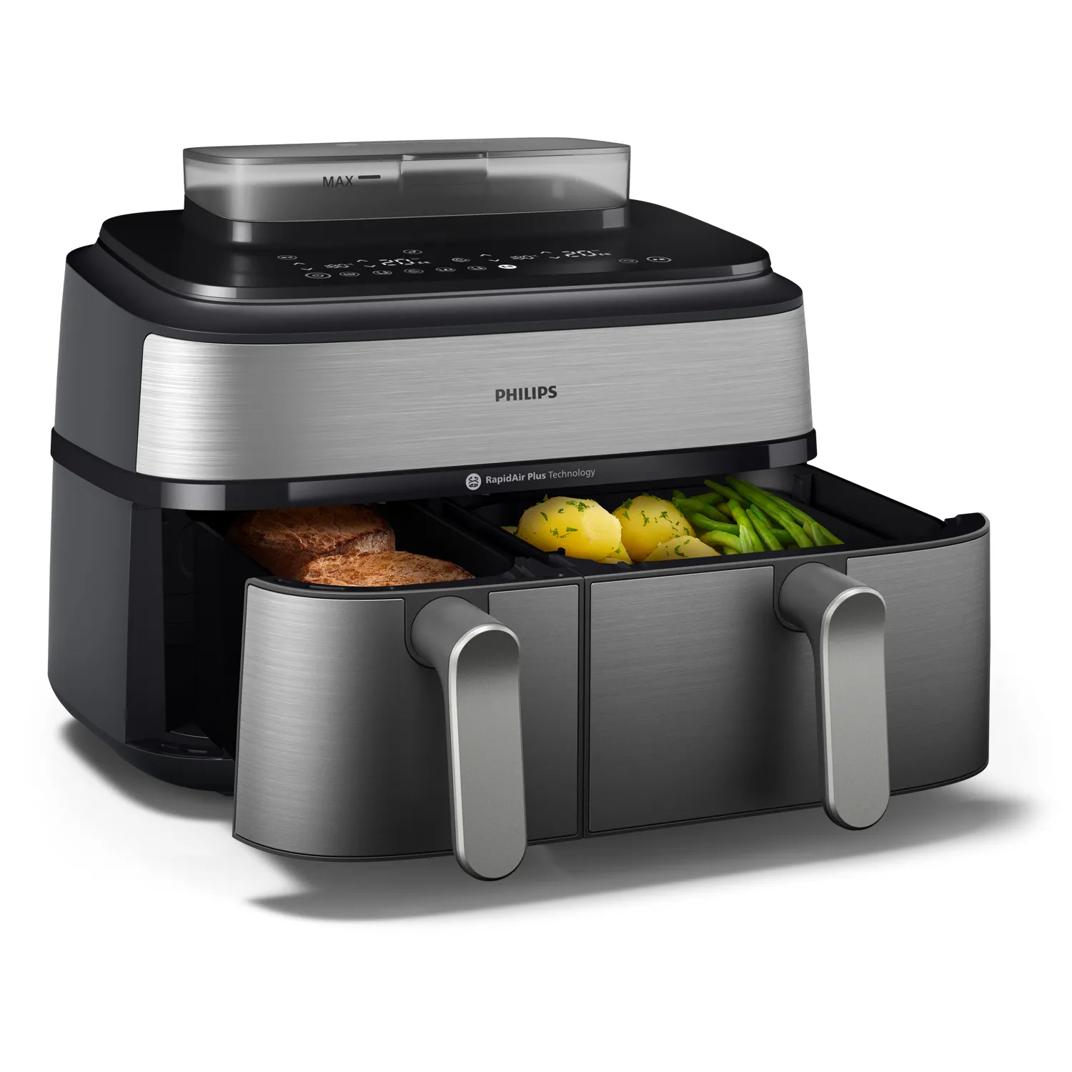 Philips 5000 Series NA555/00, 9L, 1.4 kg, 2750W, air fryer, Black